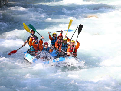 Sportliches Rafting im Ecrins-Nationalpark ab Saint-Clément-sur-Durance, in der Nähe von Embrun