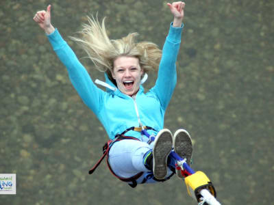 Bungee-Sprung über den Garry River in Killiecrankie