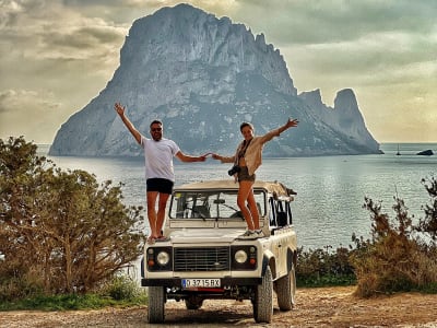 Excursión guiada en barco y jeep a la isla de Es Vedra desde Eivissa, Ibiza