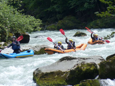 Canoeing descent on the Dranse in Thonon-les-Bains