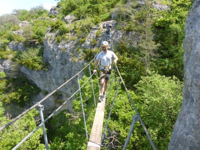 Klettersteig von Boffi in der Nähe von Millau