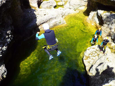 Canyoning-Ausflug in der Almbachschlucht, bei Salzburg