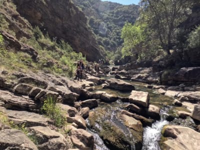 Water canyoning in the Cañón del Leza near Logroño, La Rioja