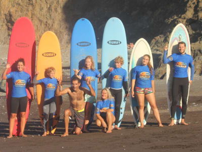 Camp de surf à Porto da Cruz près de Santana, Madère