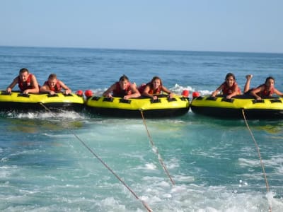 Boya remolcada en Argelès-sur-Mer, cerca de Perpiñán