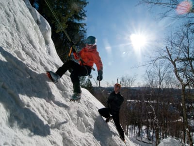 Entdeckung des Eiskletterns am Mont-Tremblant in den Laurentianern