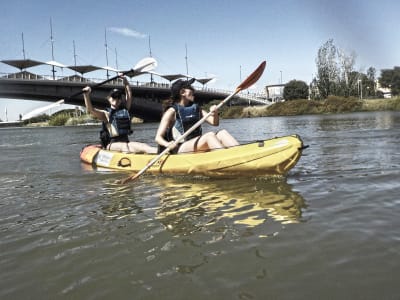 Kayaking down the Guadalquivir River in Sevilla