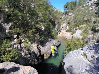 Canyoning in der Na Mora in der Serra de Tramuntana, Mallorca