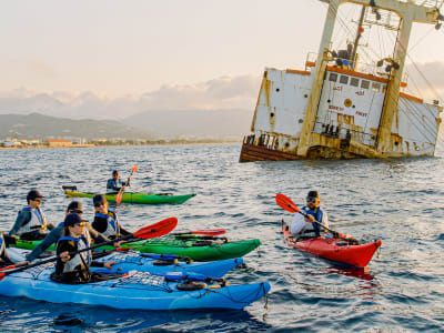 Kajaktour bei Sonnenuntergang zum Schiffswrack und exklusiven Strand in der Kissamos-Bucht