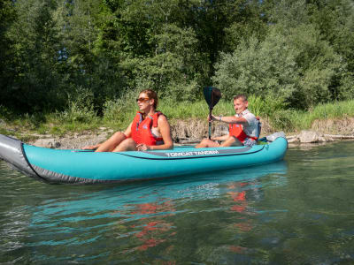 Excursión autoguiada en canoa por el río Aare desde Uttigen, cerca de Thun