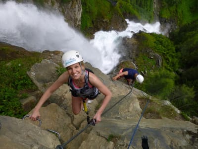 Klettersteig am Stuibenfall in Tirol