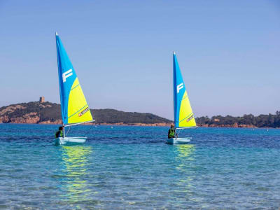 Optimist or Fusion dinghy rental in Pinarello, near Porto-Vecchio