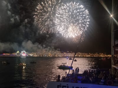 Crucero en catamarán con fuegos artificiales desde Saint-Raphaël