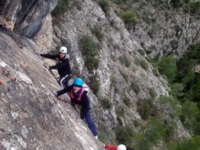 Vía Ferrata Tormo de la Margarida en Tivissa cerca de Tarragona