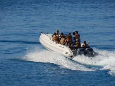 Excursión en barco para hacer snorkel a la isla Chrissi desde la playa de Mirtos