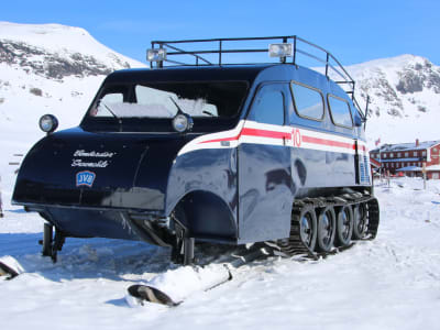 Experiencia en autocar de nieve con caminata autoguiada con raquetas de nieve en Jotunheimen desde Flåm (clon)