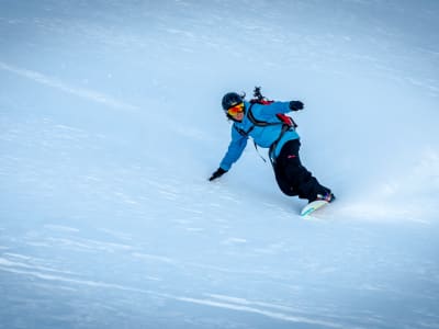 Freeride snowboard lessons in Vars