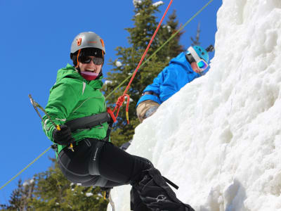 Ice climbing near Rouyn-Noranda, in Abitibi-Témiscamingue