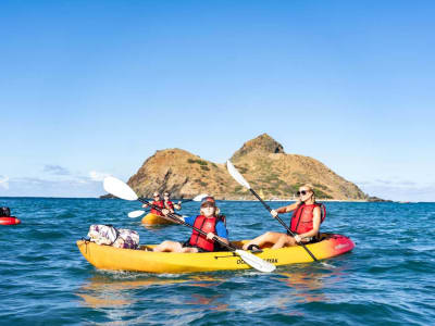 Excursión guiada en kayak a la isla de Moku Nui en Kailua, O'ahu