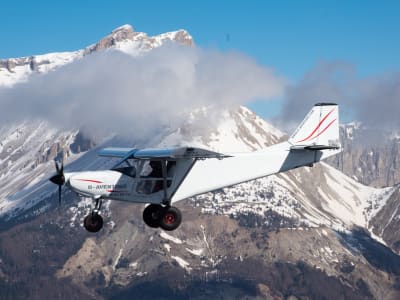 Ultraleichtflug über die Alpen, in Gap