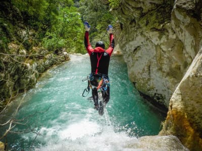 Canyoning Excursion at the Neda Waterfalls Gorge in the Peloponnese