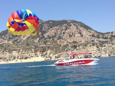 Parasailing Flight from Tsambika Beach in Rhodes