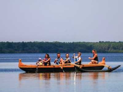 Balade en Pirogue hawaïenne sur le lac de Mimizan, Landes