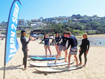 Aprender a surfear en Margate, cerca de Durban