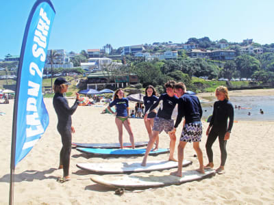 Apprendre à surfer à Margate, près de Durban