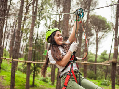 Zip lining adventure in Ischia