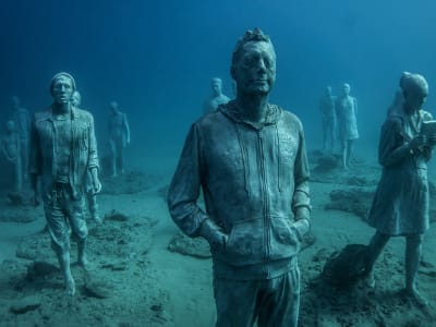 First dive in the Underwater Museum of Lanzarote