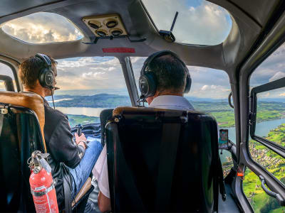 Vol d'essai en hélicoptère, apprendre à voler près de Lucerne