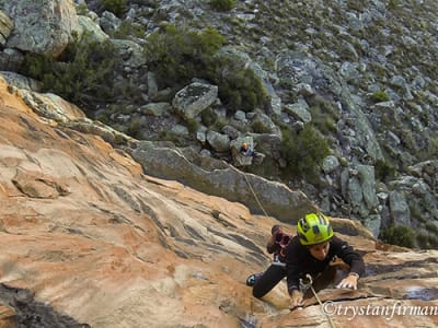 Rock climbing up Cederberg Mountains