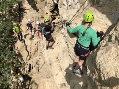 Deportiva Via Ferrata Monte Albano cerca de Arco, Lago de Garda