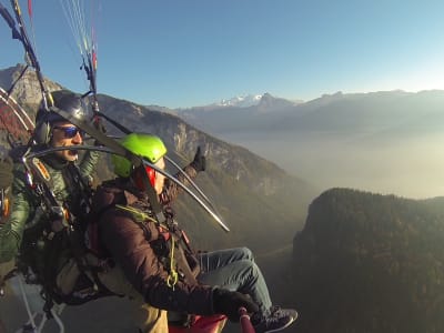 Paramotor flight from Samoëns