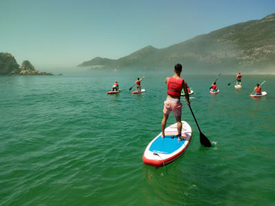 Excursión de SUP en el Parque Natural da Arrábida y Portinho da Arrábida, cerca de Lisboa