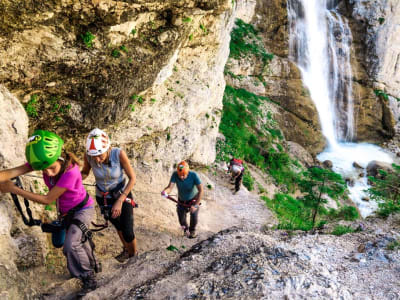 Via Ferrata dans les cascades de Fanes près de Cortina d'Ampezzo