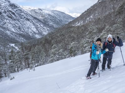 Randonnée hivernale guidée dans la vallée de Husedalen au départ de Kinsarvik