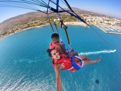 Parasailing Flug vom Psalidi Strand in Kos