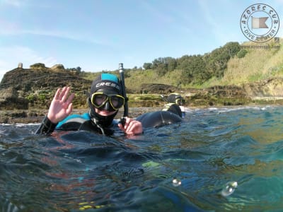 Excursion de plongée en apnée autour de l'îlot Vila Franca do Campo à São Miguel, Açores