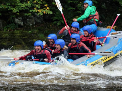 Rafting auf dem Fluss Dee in Llangollen