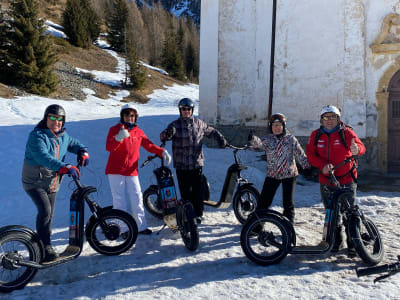 Paseo en patinete eléctrico todo terreno por Peisey Vallandry