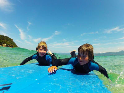 Cours de surf à Campomoro, près de Propriano