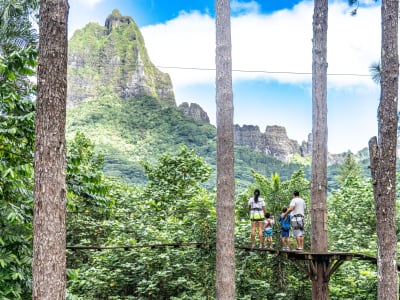 Excursión en canopy en Moorea