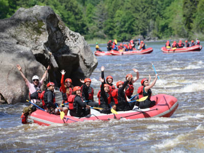 Rafting on the Rouge River in the Laurentians, near Montreal