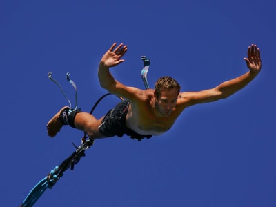 55 meter/180 feet Bungee Jump at Zrce Beach near Novalja