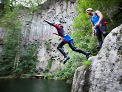 Canyoning dans l'Aérocanyon Ultra de la Besorgues, Ardèche