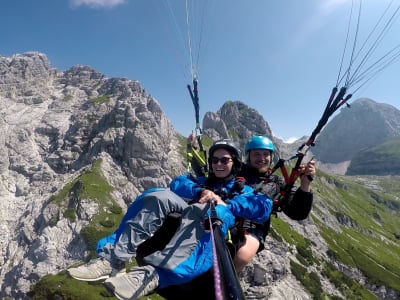 Tandem Paragliding Flight over the Soča Valley from Bovec