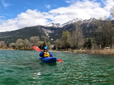 Curso de descubrimiento del kayak de aguas bravas en el río Durance desde Saint-Clément-sur-Durance