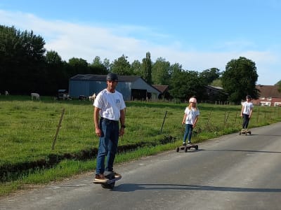 Electric skateboard excursion in Saint Riquier, Somme